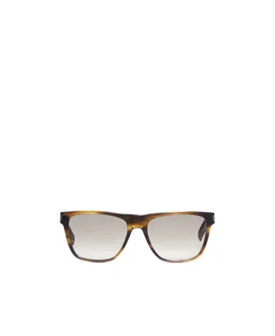 SAINT LAURENT LOGO-PRINT SQUARE-FRAME SUNGLASSES