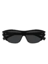 Saint Laurent Logo-print Sunglasses In 黑色