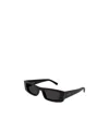 Saint Laurent Logo-print Sunglasses In Black