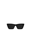 Saint Laurent Logo-print Sunglasses In Black