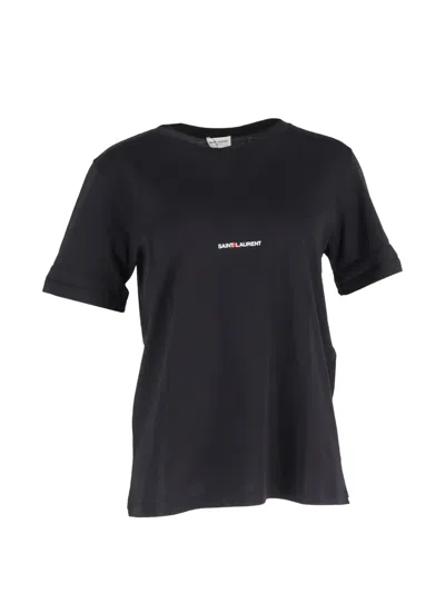 Pre-owned Saint Laurent Logo-print T-shirt In Black
