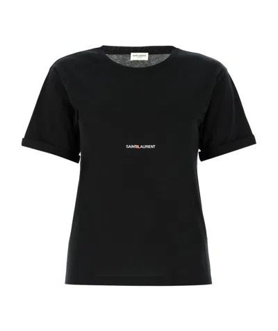 SAINT LAURENT SAINT LAURENT LOGO PRINTED CREWNECK T-SHIRT