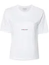 Saint Laurent Solid Basic T-shirts In White