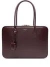 Saint Laurent Grape Leather Sac De Jour Handbag In Red
