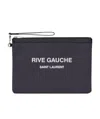 Saint Laurent Logo-print Zipped Pouch In Black