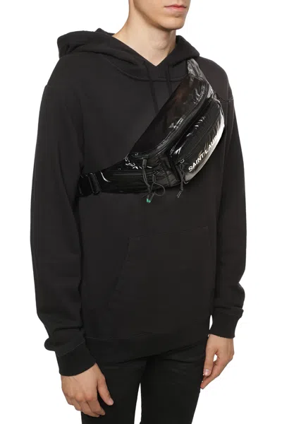 Saint Laurent Logo-printed Belt Bag In Black