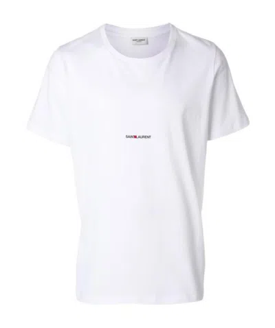 SAINT LAURENT SAINT LAURENT LOGO PRINTED CREWNECK T-SHIRT