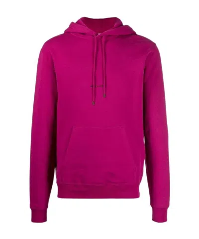 SAINT LAURENT SAINT LAURENT LOGO PRINTED DRAWSTRING HOODIE