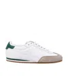 Saint Laurent Logo Printed Lace-up Sneakers In White