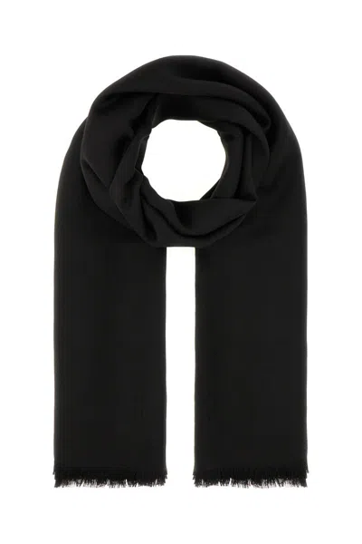 Saint Laurent Logo Scarf Accessories In Black