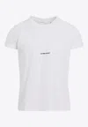 Saint Laurent Logo-print Cotton T-shirt In White