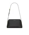 Saint Laurent Logo Shoulder Bag In Black