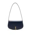 Saint Laurent Logo Shoulder Bag In Blue