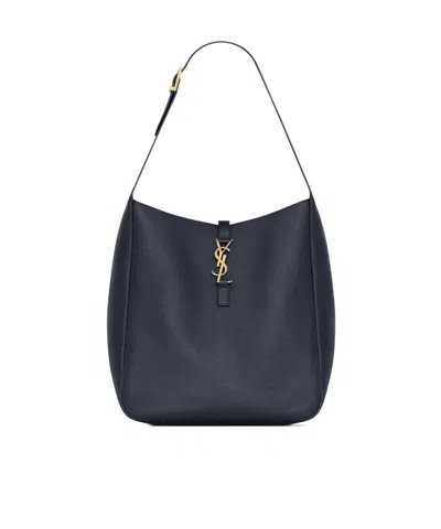 Saint Laurent Logo Shoulder Bag In Black