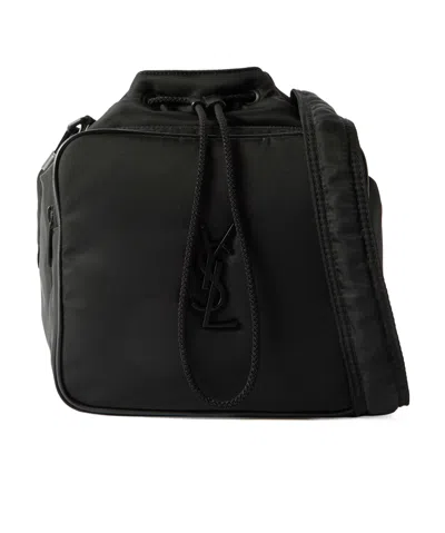 Saint Laurent Logo Shoulder Bag In Black
