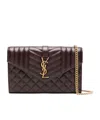 Saint Laurent Logo Shoulder Bag In Black