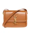Saint Laurent Logo Shoulder Bag In Brown