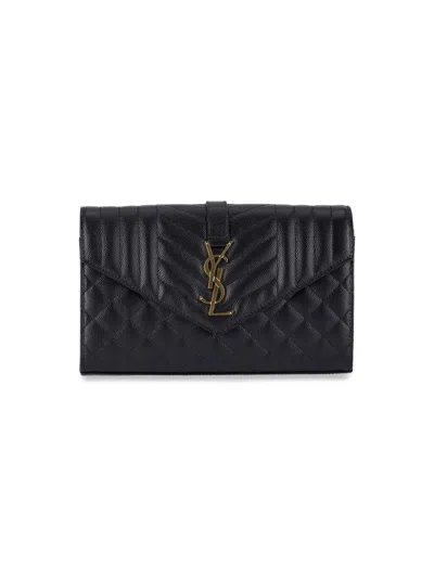 Saint Laurent Logo Shoulder Wallet