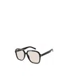 Saint Laurent Logo Square-frame Glasses In White