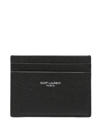SAINT LAURENT SAINT LAURENT LOGO-STAMP CARD HOLDER