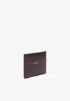 Saint Laurent Hot Wine Leather Credit Card Holder
