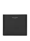 Saint Laurent Logo-stamp Leather Wallet In Brown