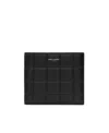 Saint Laurent Logo-stamp Quilted Leather Wallet In Black
