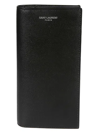 SAINT LAURENT LOGO STAND-UP BILLFOLD WALLET
