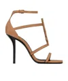 Saint Laurent Cassandra 100 Strappy Sandals In Brown