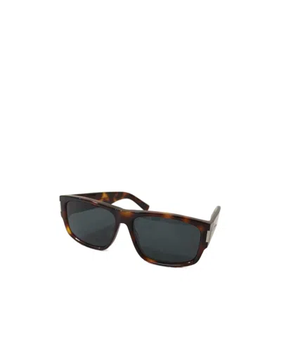Saint Laurent Logo Sunglasses In Black