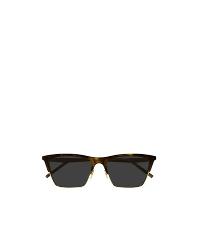 Saint Laurent Logo Sunglasses In Black
