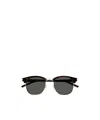 Saint Laurent Logo Sunglasses In Black