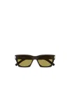 Saint Laurent Logo Sunglasses In Black