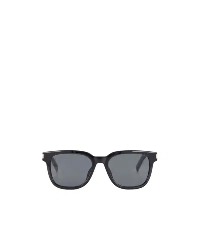 Saint Laurent Logo Sunglasses In Black