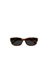 Saint Laurent Ysl 55mm Rectangular Acetate Sunglasses In Black