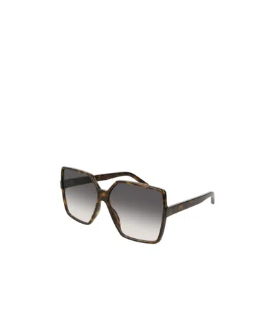 Saint Laurent Logo Sunglasses In Black