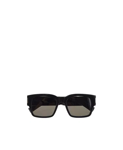 Saint Laurent Logo Sunglasses In Black