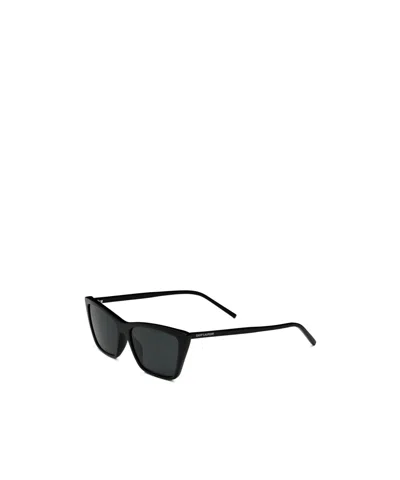 Saint Laurent Logo Sunglasses In Black