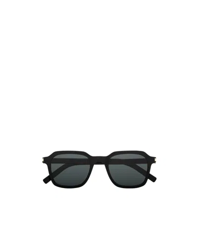 Saint Laurent Logo Sunglasses In Black