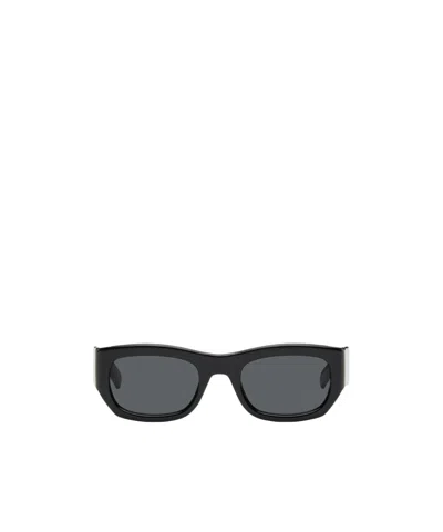 Saint Laurent Logo Sunglasses In Black