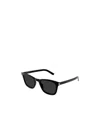 Saint Laurent Slim Square Acetate Sunglasses In Black