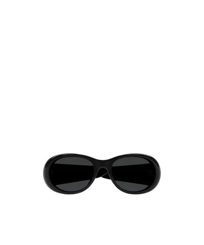 Saint Laurent Logo Sunglasses In Black