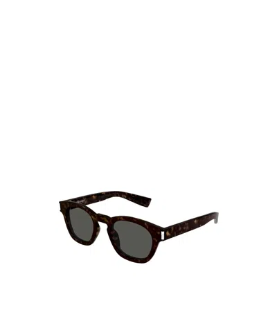 Saint Laurent Logo Sunglasses In Black