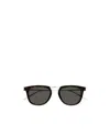 Saint Laurent Men's Metal Flush-lens Brow-bar Sunglasses, Black Pattern In Black