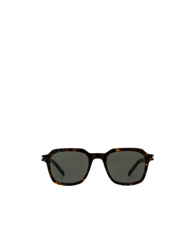 Saint Laurent Logo Sunglasses In Black