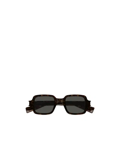 Saint Laurent Logo Sunglasses In Black