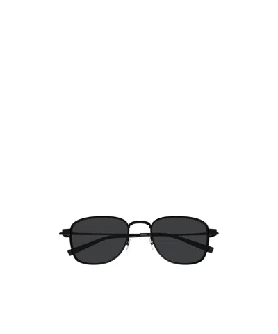 Saint Laurent Logo Sunglasses In Black