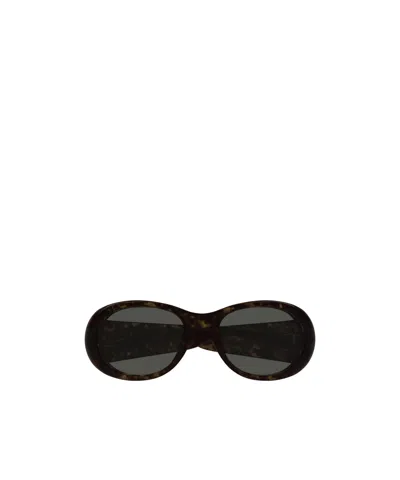 Saint Laurent Logo Sunglasses In Black