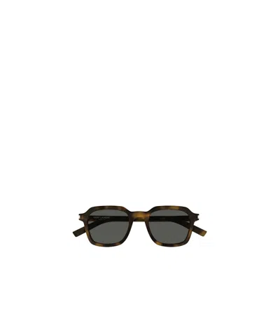 Saint Laurent Logo Sunglasses In Black