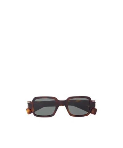 Saint Laurent Logo Sunglasses In Black